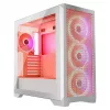 PC Case MODECOM VOLCANO EXPANSE T APEX ARGB MIDI White — tempered glass, ARGB, USB-C, supports micro‑ATX, GPU up to 430 mm