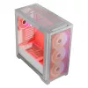 PC Case MODECOM VOLCANO EXPANSE T APEX ARGB MIDI White — tempered glass, ARGB, USB-C, supports micro‑ATX, GPU up to 430 mm