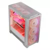 PC Case MODECOM VOLCANO EXPANSE T APEX ARGB MIDI White — tempered glass, ARGB, USB-C, supports micro‑ATX, GPU up to 430 mm