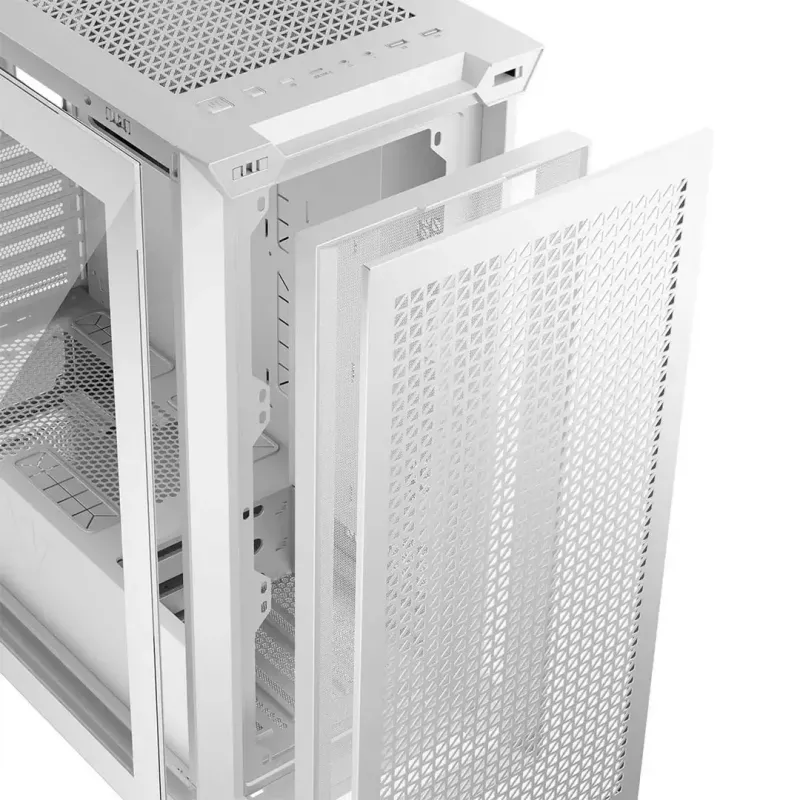 PC Case MODECOM VOLCANO EXPANSE T APEX ARGB MIDI White — tempered glass, ARGB, USB-C, supports micro‑ATX, GPU up to 430 mm