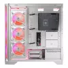 PC Case MODECOM VOLCANO EXPANSE T APEX ARGB MIDI White — tempered glass, ARGB, USB-C, supports micro‑ATX, GPU up to 430 mm