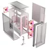 PC Case MODECOM VOLCANO EXPANSE T APEX ARGB MIDI White — tempered glass, ARGB, USB-C, supports micro‑ATX, GPU up to 430 mm