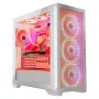PC Case MODECOM VOLCANO EXPANSE T APEX ARGB MIDI White — tempered glass, ARGB, USB-C, supports micro‑ATX, GPU up to 430 mm