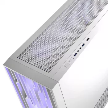PC case MODECOM Volcano Perun Apex ARGB white — Midi Tower, tempered glass, ARGB, USB-C, supports micro ATX, GPU up to 39 cm