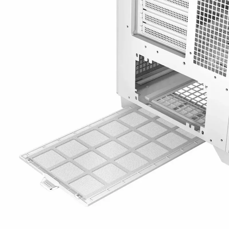 PC case MODECOM Volcano Perun Apex ARGB white — Midi Tower, tempered glass, ARGB, USB-C, supports micro ATX, GPU up to 39 cm