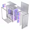 PC case MODECOM Volcano Perun Apex ARGB white — Midi Tower, tempered glass, ARGB, USB-C, supports micro ATX, GPU up to 39 cm