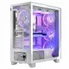PC case MODECOM Volcano Perun Apex ARGB white — Midi Tower, tempered glass, ARGB, USB-C, supports micro ATX, GPU up to 39 cm