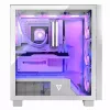 PC case MODECOM Volcano Perun Apex ARGB white — Midi Tower, tempered glass, ARGB, USB-C, supports micro ATX, GPU up to 39 cm