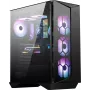 MSI MPG GUNGNIR 110R Mid Tower Gaming Computer Case Black, USB 3.2 Gen2 Type C, 4x 120mm ARGB Fan, Mystic Light Sync, 1 to 6 ARGB Control board, 2x Tempered Glass Panels, ATX, mATX, mini-ITX