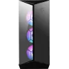 MSI MPG GUNGNIR 110R Mid Tower Gaming Computer Case Black, USB 3.2 Gen2 Type C, 4x 120mm ARGB Fan, Mystic Light Sync, 1 to 6 ARGB Control board, 2x Tempered Glass Panels, ATX, mATX, mini-ITX