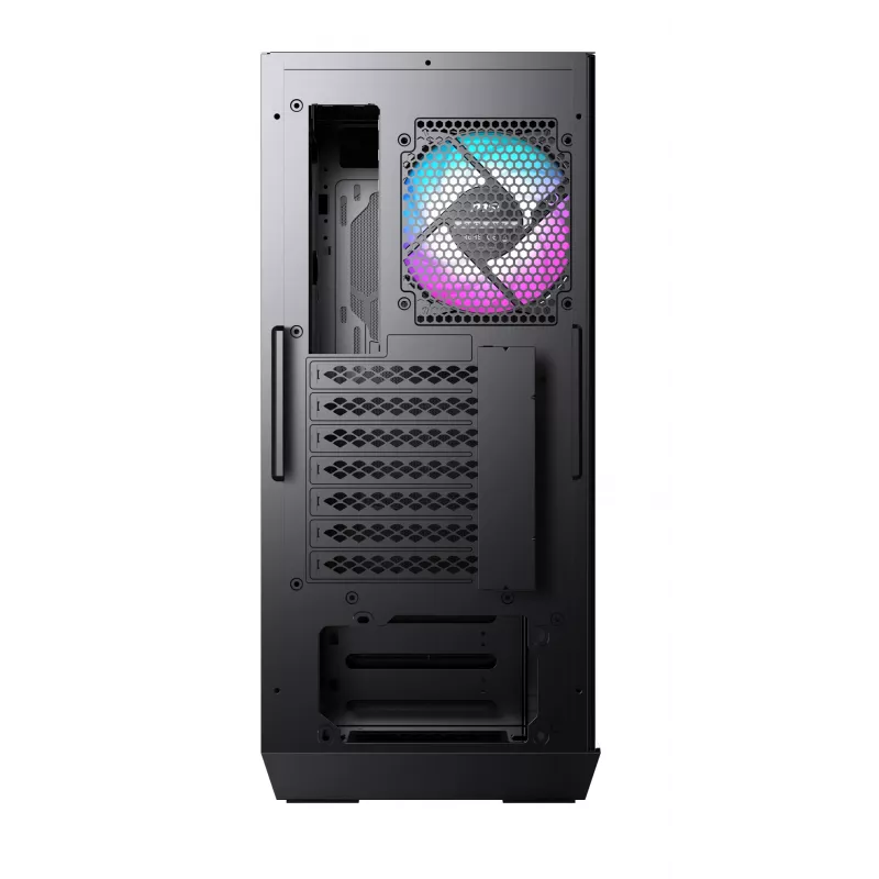 MSI MPG GUNGNIR 110R Mid Tower Gaming Computer Case Black, USB 3.2 Gen2 Type C, 4x 120mm ARGB Fan, Mystic Light Sync, 1 to 6 ARGB Control board, 2x Tempered Glass Panels, ATX, mATX, mini-ITX