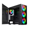 PC Case SAVIO Prime X1 ARGB Glass Midi Tower Black — tempered glass, ARGB fans, micro ATX/ATX support