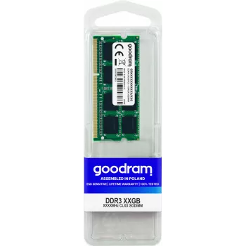 Laptop DDR3 SO‑DIMM memory GOODRAM 8GB 1600MHz 204‑pin CL11 1.5V