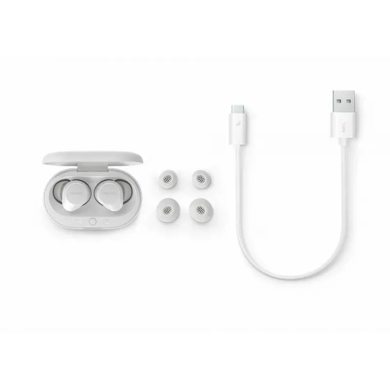 Philips TAT1209WT/00 headphones/headset True Wireless Stereo (TWS) In-ear Calls/Music Bluetooth White