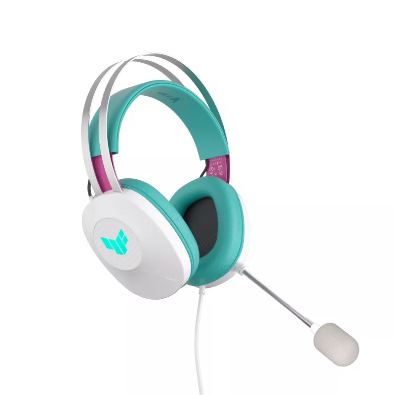 ASUS TUF Gaming H1 Gen II Hatsune Miku Edition Headset Wired Head-band USB Type-A Pink, Turquoise, White