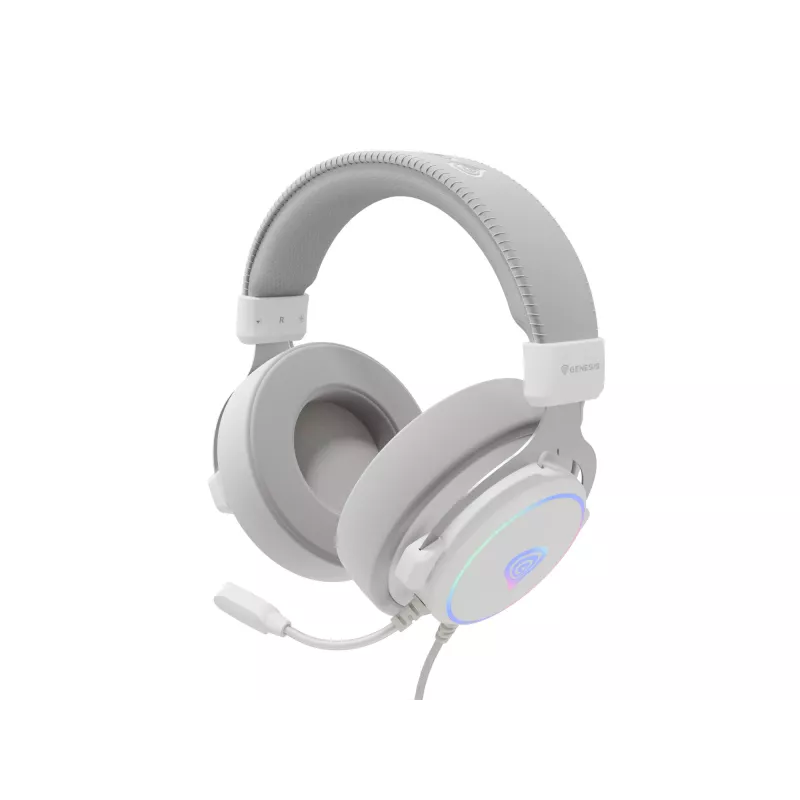GENESIS Neon 764 Headset Wired Head-band Gaming USB Type-A White