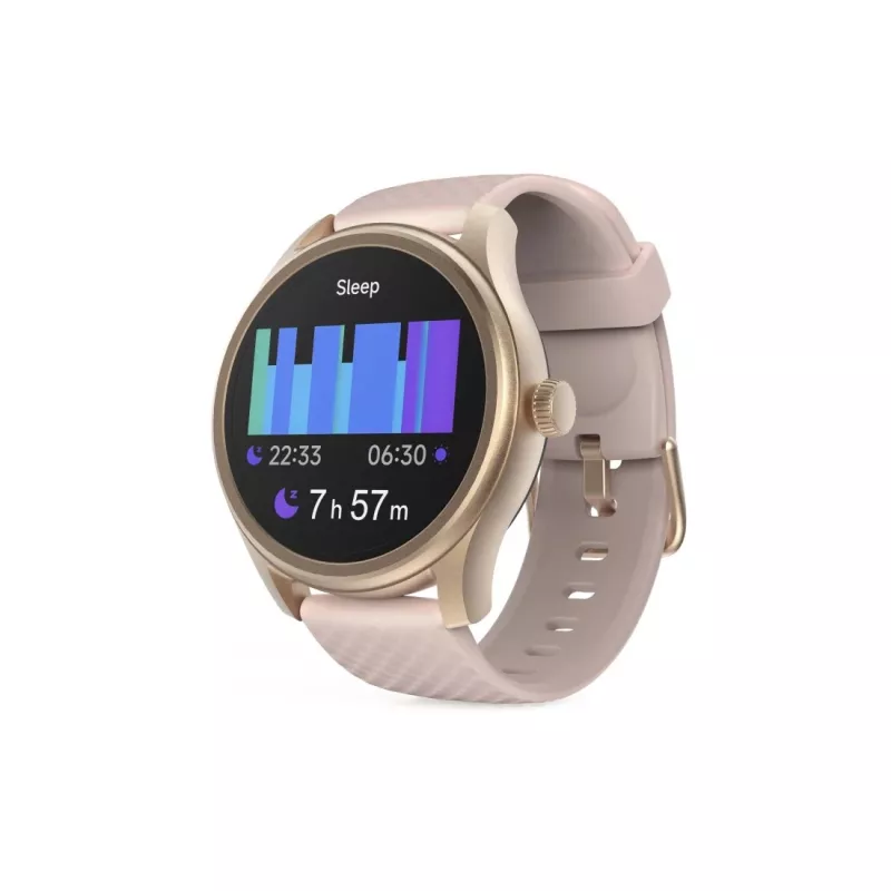 Hama Smartwatch 5010, Sleep Monitoring, Round, Waterproof, 1.38in, Rose (00178616)