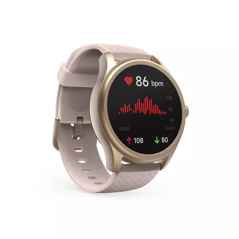 Hama Smartwatch 5010, Sleep Monitoring, Round, Waterproof, 1.38in, Rose (00178616)