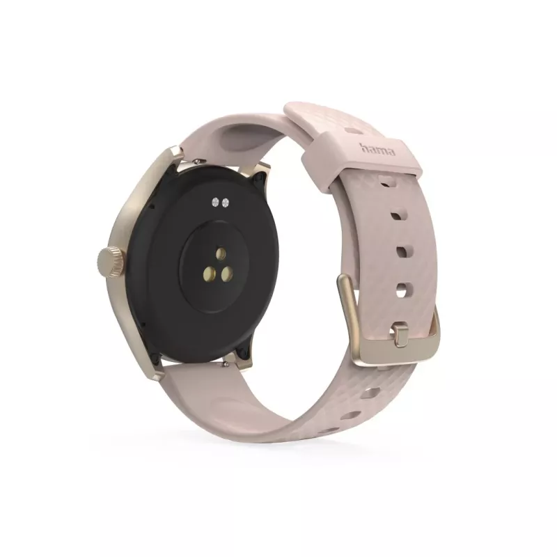 Hama Smartwatch 5010, Sleep Monitoring, Round, Waterproof, 1.38in, Rose (00178616)