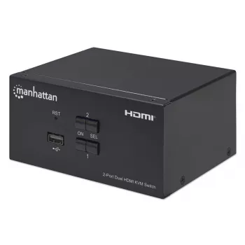 KVM Switch Manhattan 2-Port 4K HDMI USB Audio Control 2 Computers
