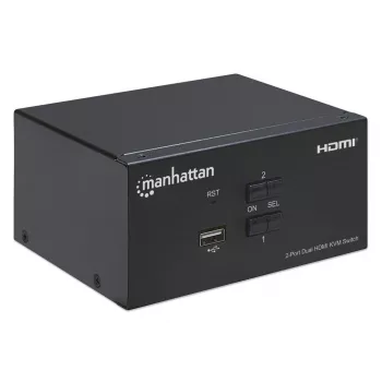 KVM Switch Manhattan 2-Port 4K HDMI USB Audio Control 2 Computers