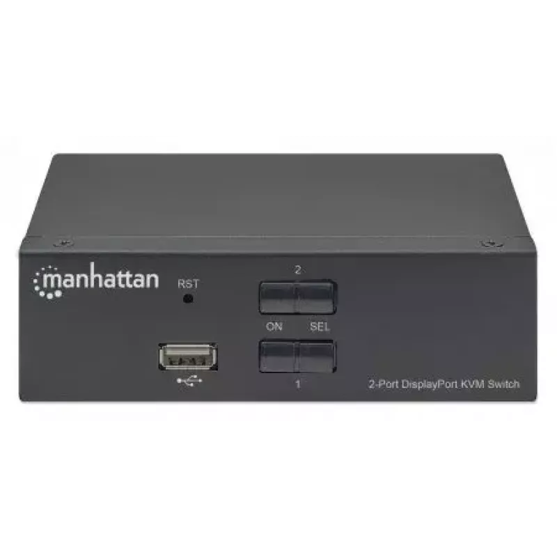 KVM Switch Manhattan DisplayPort 1.2 2-Port 4K@60Hz USB-A Audio