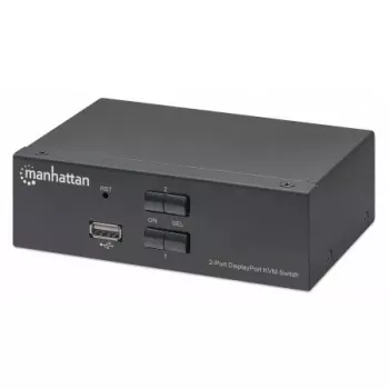 KVM Switch Manhattan DisplayPort 1.2 2-Port 4K@60Hz USB-A Audio