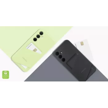 Cover phone case AVM EF-OA356 for Samsung Galaxy A35, fits 16.8 cm (6.6 inch) screen, lime, 1 card pocket