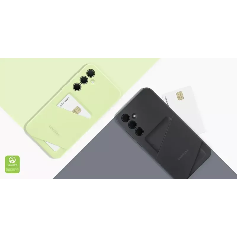 Cover phone case AVM EF-OA356 for Samsung Galaxy A35, fits 16.8 cm (6.6 inch) screen, lime, 1 card pocket