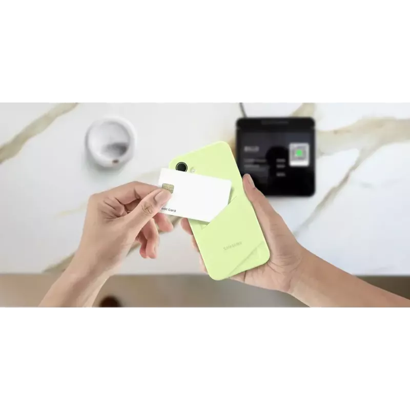 Cover phone case AVM EF-OA356 for Samsung Galaxy A35, fits 16.8 cm (6.6 inch) screen, lime, 1 card pocket