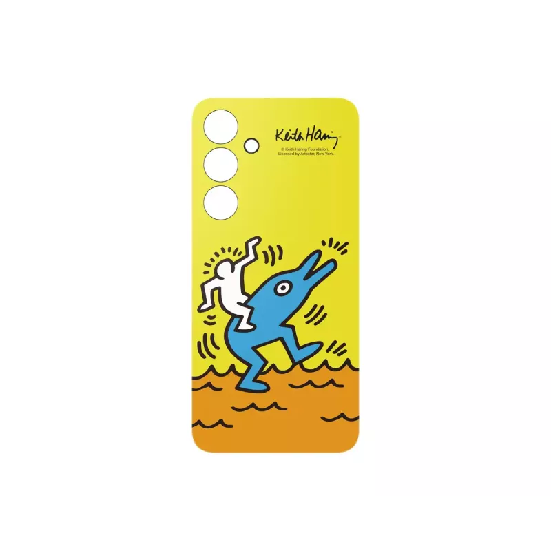 Cover Samsung Keith Haring Flipsuit Case for S24 FE Yellow