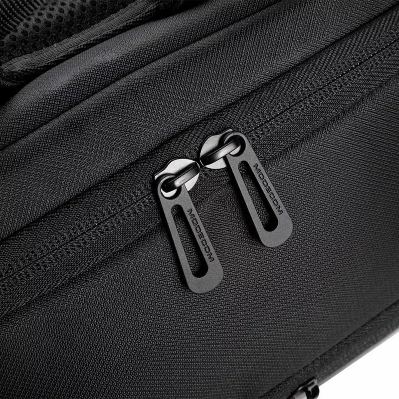 Laptop bag MODECOM Active 15 PLE‑MC‑ACTIVE‑15 for 15.6-inch laptops, 8GB RAM (label) — eco leather, black, zip closure, USB port