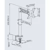 Techly 13-27 inch Desk Stand for Monitor Middle Arm Tilt” ICA-LCD 501BK