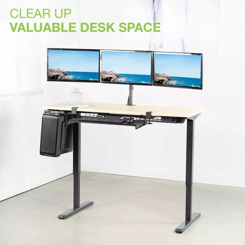 Techly 13-24 inch Desk Stand for 3 Monitors with Terminal” ICA-LCD 482-T