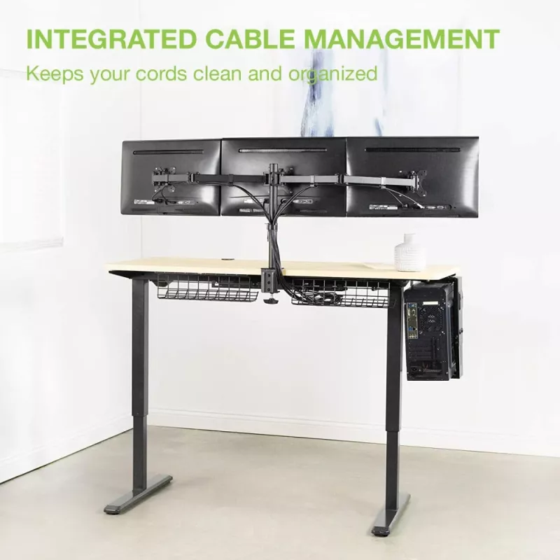 Techly 13-24 inch Desk Stand for 3 Monitors with Terminal” ICA-LCD 482-T