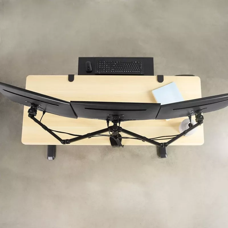 Techly 13-24 inch Desk Stand for 3 Monitors with Terminal” ICA-LCD 482-T