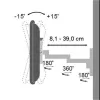 Techly 13-30 inch Wall Bracket for LED LCD TV Tilt 3 Joints Black” ICA-LCD 104BK
