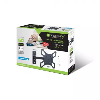 Techly 19-37 inch Wall Mount for LED LCD TV Tilt 2 Joints Black” ICA-LCD 2901