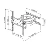 Techly 42-70 inch Wall Bracket for LED LCD TV Full-Motion Dual Arm” ICA-PLB 147XL