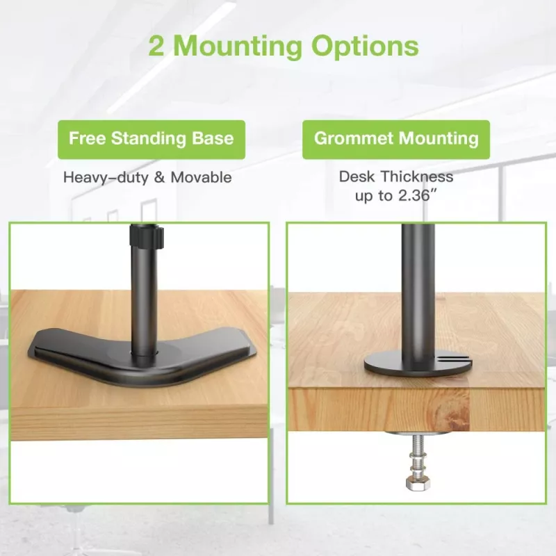 Techly ICA-LCD 2520V monitor mount / stand 68.6 cm (27 inch) Desk Black