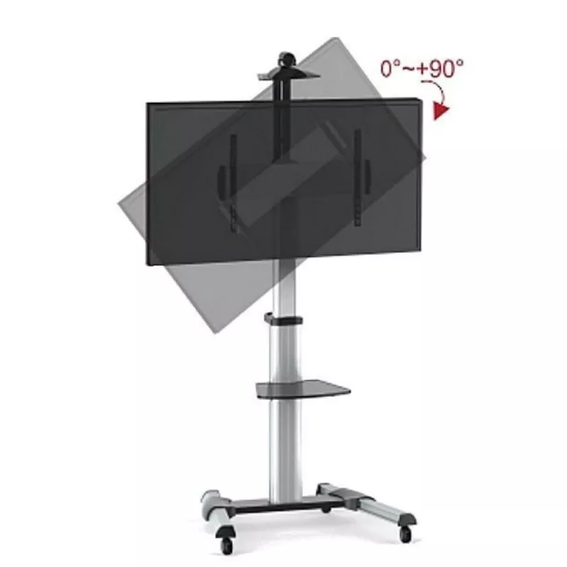 Techly Floor Support Trolley for LCD / LED / Plasma 37-70 with Shelf ” ICA-TR15