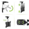 Techly Fold-Up Retractable Ceiling Mount for TV LED/LCD 17 inch-37 inch Black