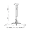 Techly ICA-PM 16 project mount Ceiling/wall Silver