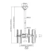 Techly Telescopic Universal Ceiling Support for 2 TV LED LCD 32-55 inch ICA-CPLB 944D