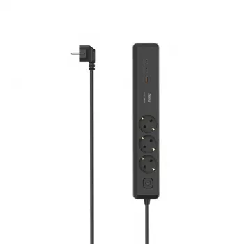 Hama 00223192 power extension 1.4 m 3 AC outlet(s) Indoor Black, Grey