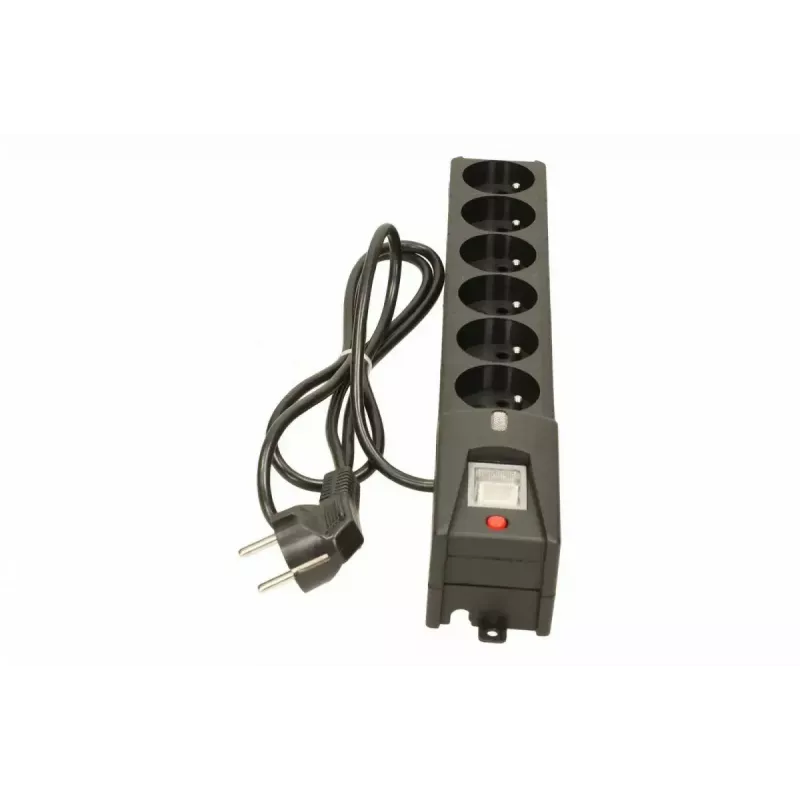 Surge protector lestar LX 610 G-A — 6 AC outlets, IEC 320, 1.5 m cable, 155 J, 230 V, black