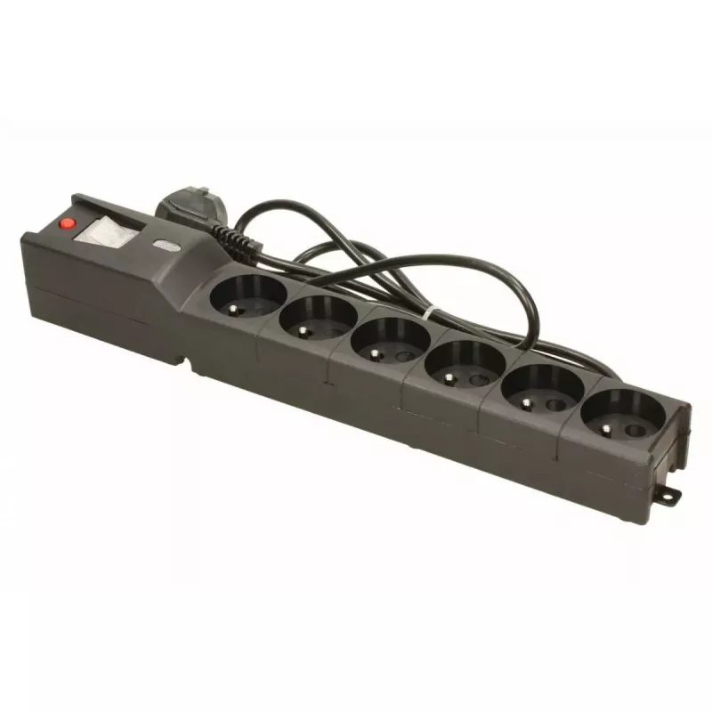 Surge protector lestar LX 610 G-A — 6 AC outlets, IEC 320, 1.5 m cable, 155 J, 230 V, black