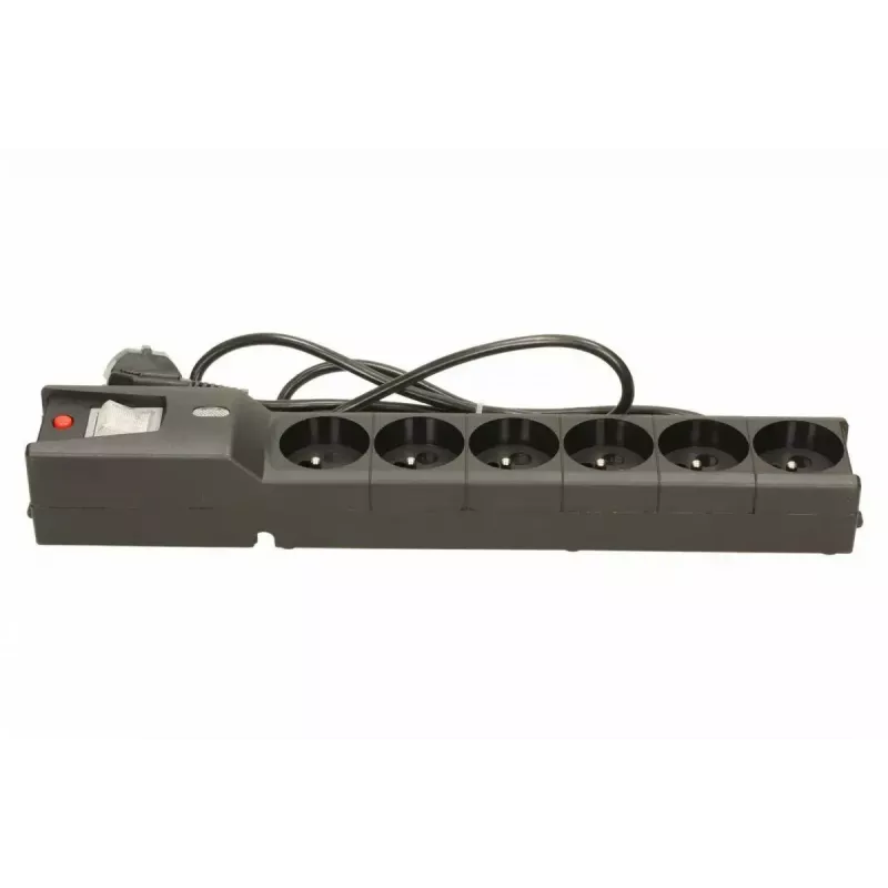 Surge protector lestar LX 610 G-A — 6 AC outlets, IEC 320, 1.5 m cable, 155 J, 230 V, black