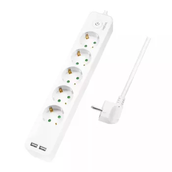 Power Extension LogiLink LPS249U 1.5m 5 AC Outlets Indoor White