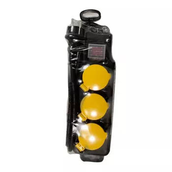 Power Extension LogiLink LPS253 1.5 m 3 AC Outlet Outdoor Black Yellow
